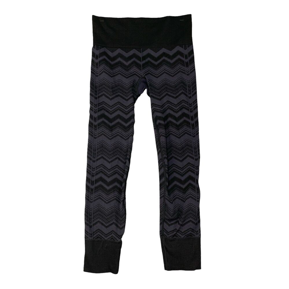Lululemon Legging Womens 4 Black Multi Chevron Ebb To Street Compression Yoga